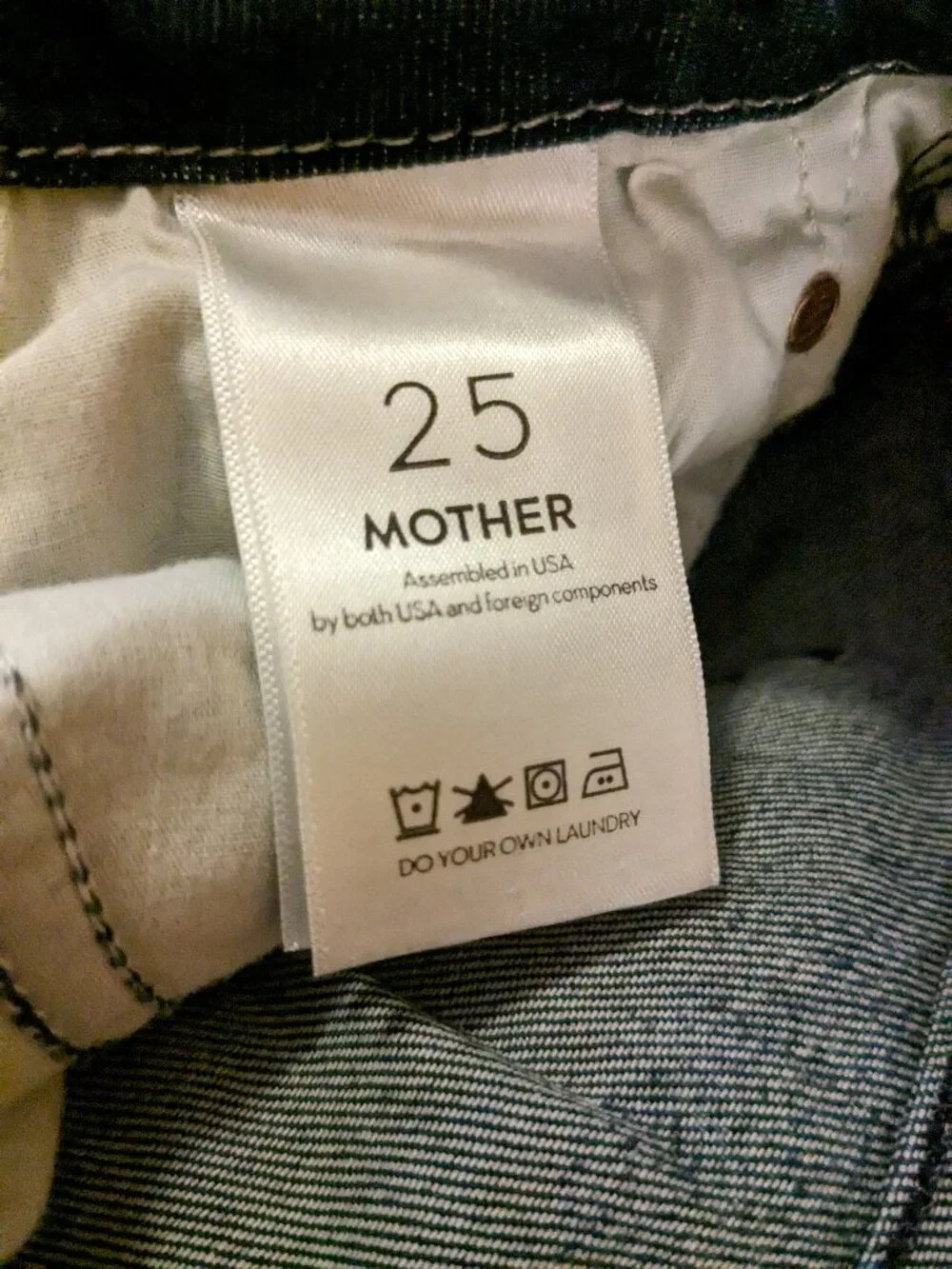 MOTHER Denim The Looker Ankle Skinny Jeans Sz 25 Tongue & Chic Mid Rise Stretch